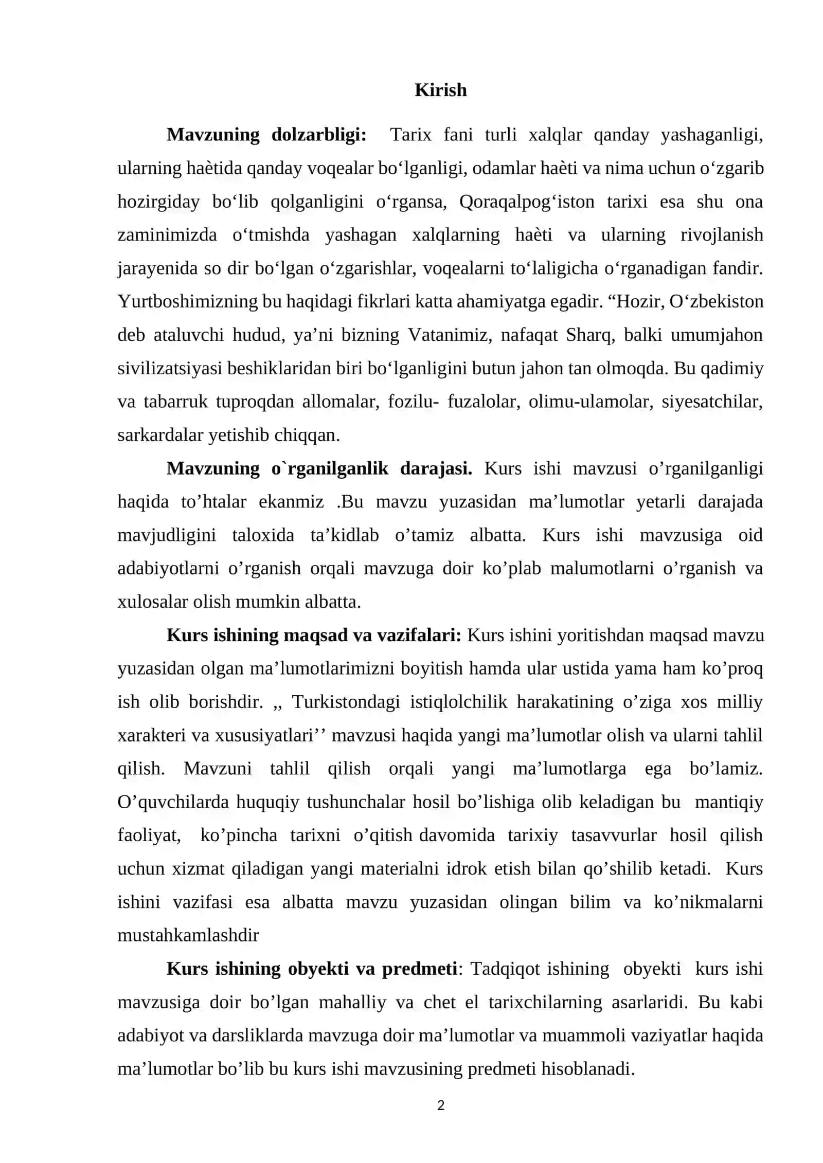 Turkistondagi istiqlolchilik harakatining o’ziga xos milliy xarakteri va xususiyatlari 2