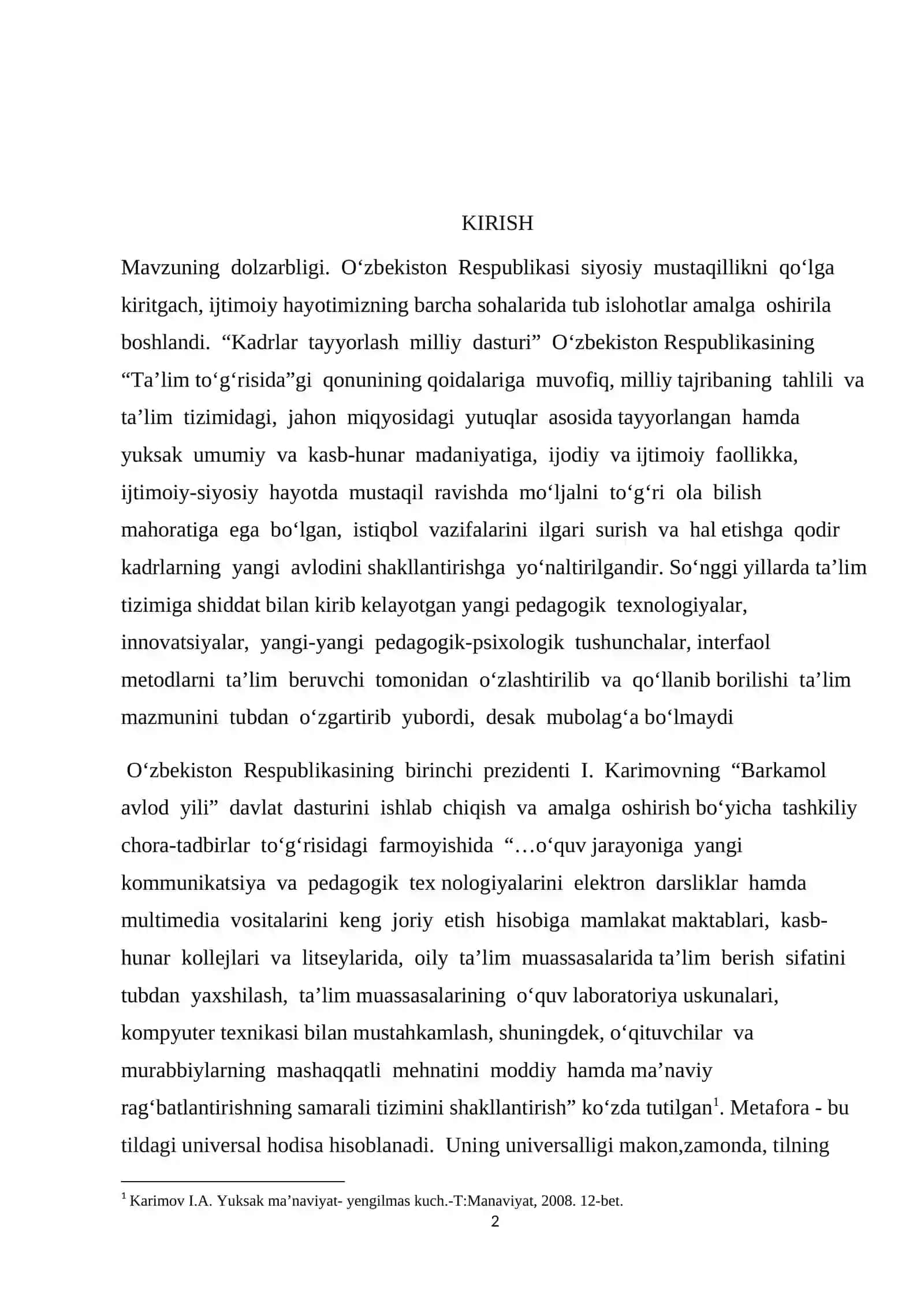 O’zbek tilshunosligida metafora hodisasining ishlatilish ahamiyati 2