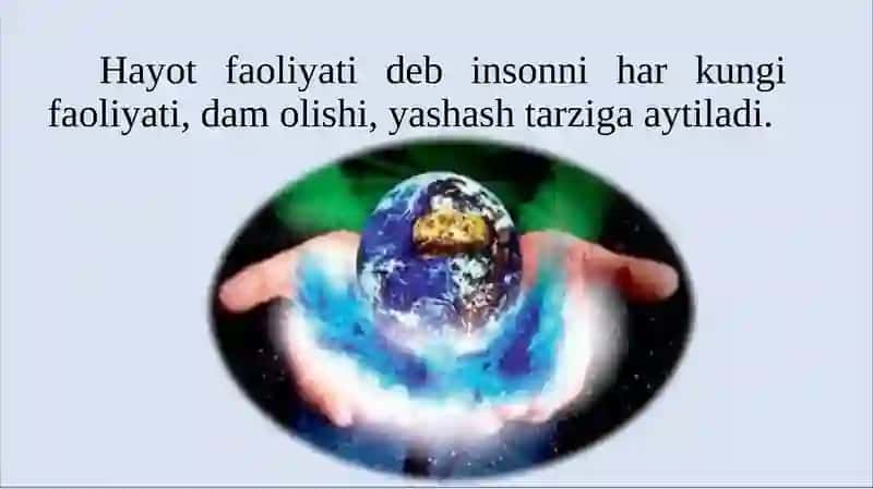 HAYOT FAOLIYATI XAVFSIZLIGI FANI 2