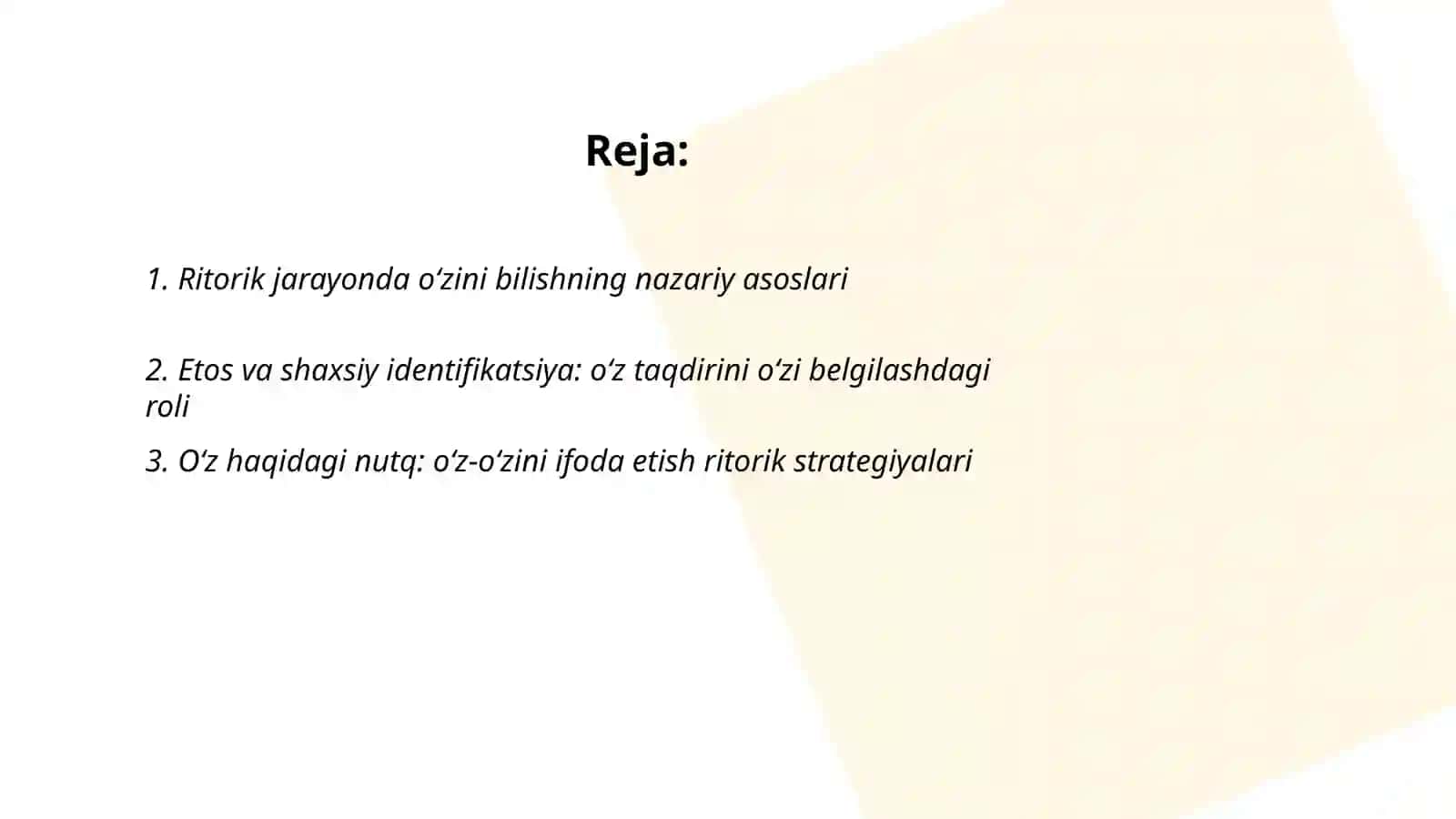 Ritorik jarayonda o‘z-o‘zini bilish va o‘z taqdirini o‘zi belgilash 2