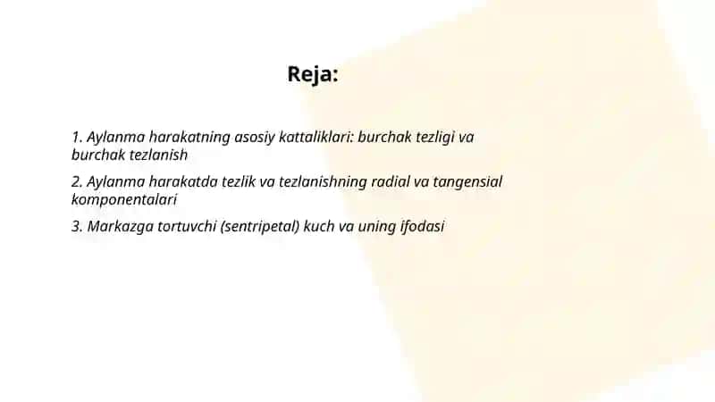Aylanma harakat dinamikasi 2