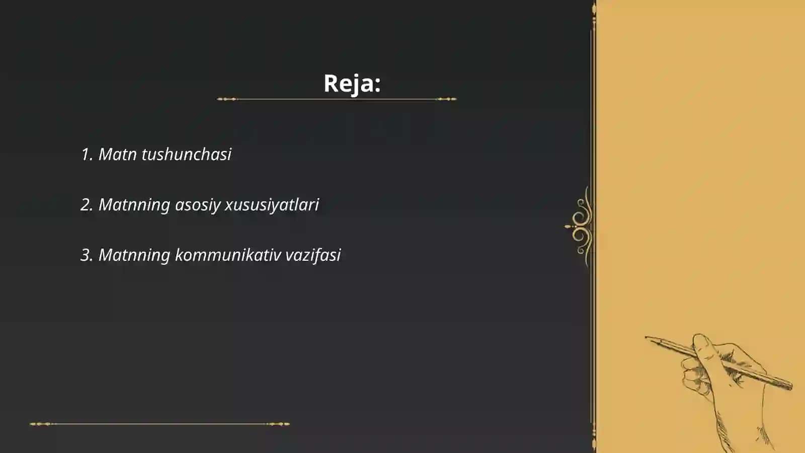 Matn va uning turlari 2