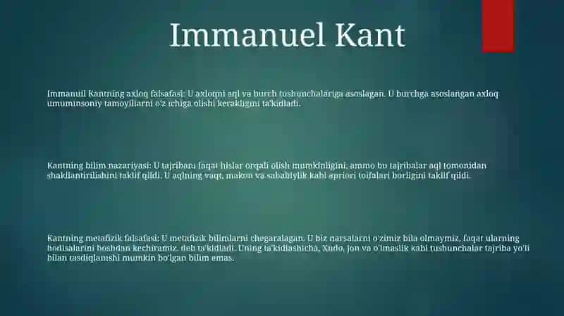 Immanuil Kantning axloq falsafasi 2