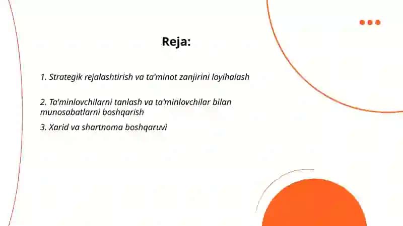 Strategik rejalashtirish va ta'minot zanjirini loyihalash 2