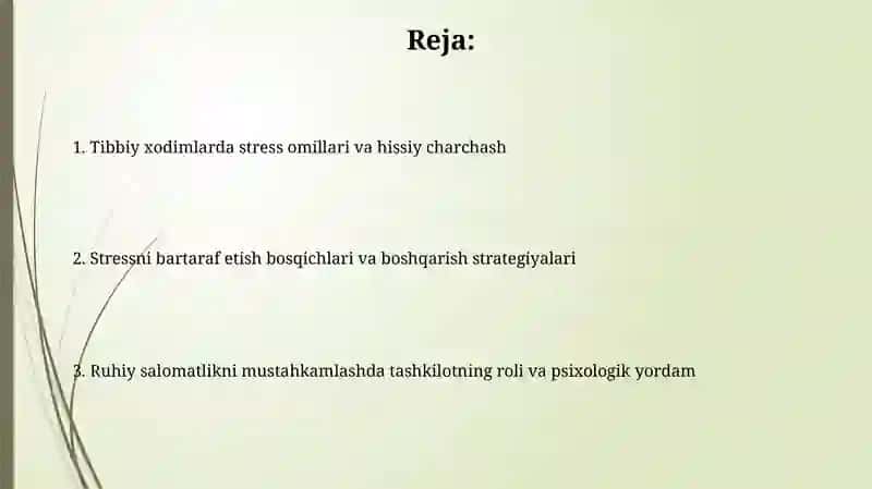 Tibbiyot xodimlarida emotsional holatlarning xosligi: stress va uning bosqichlari bartaraf etish 2