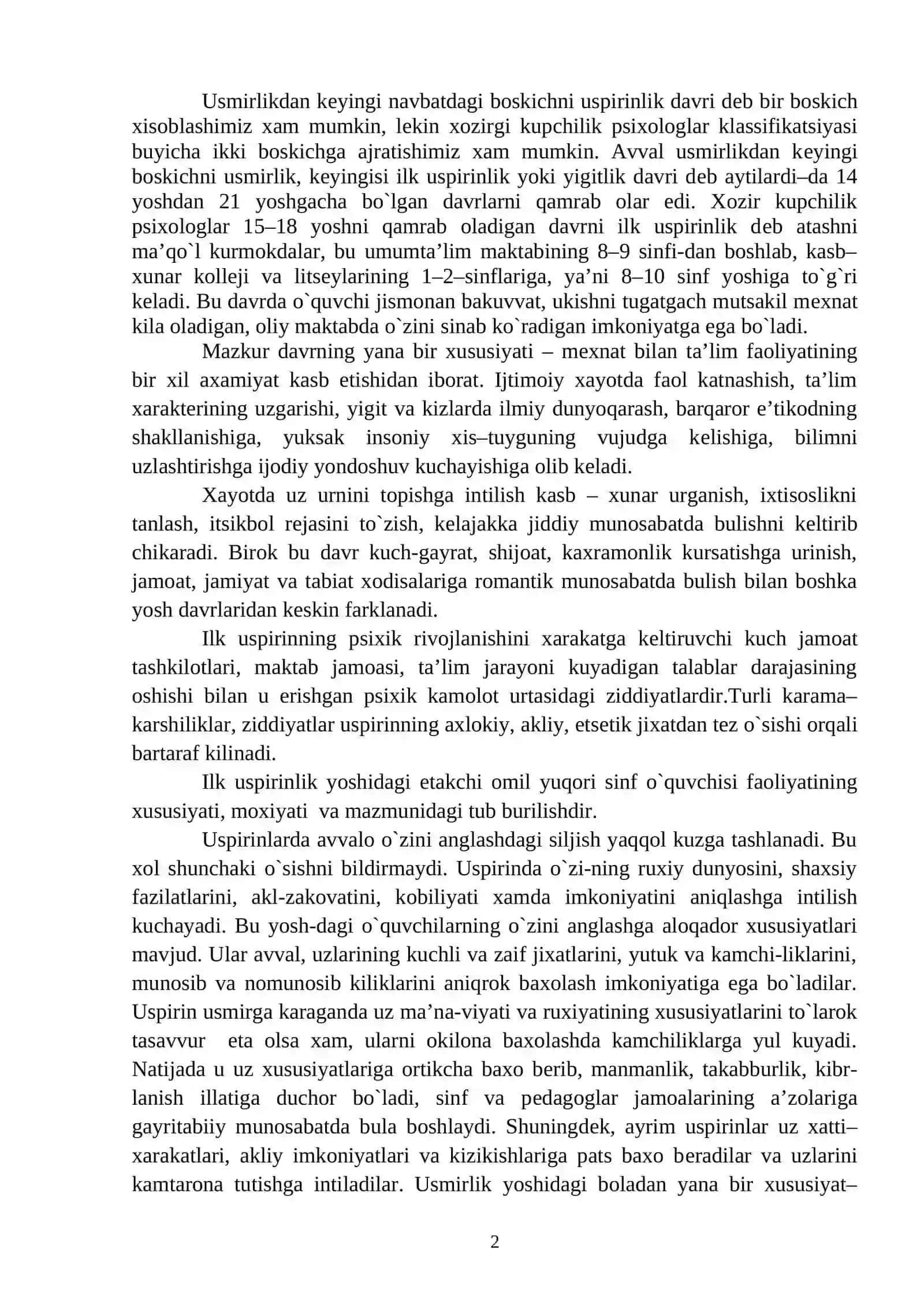 O`spirinlik davrida psixik rivojlanish xususiyatlari 2