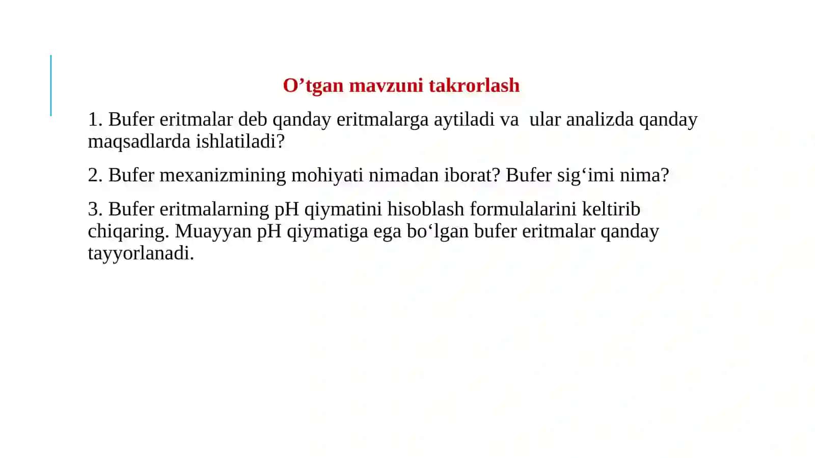 Geterogen sistemadagi muvozanat 2