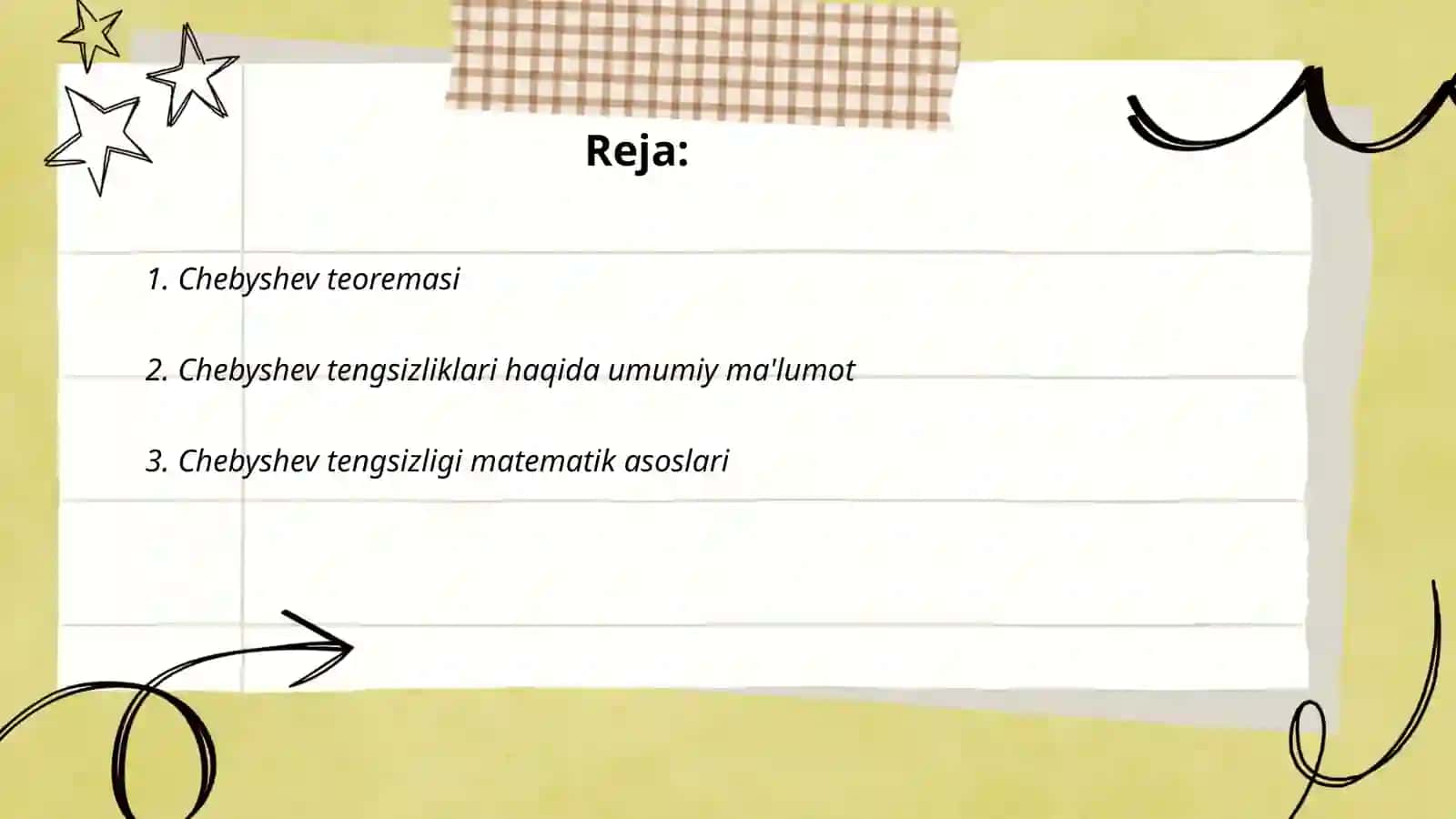 Chebyshev tengsizligi 2