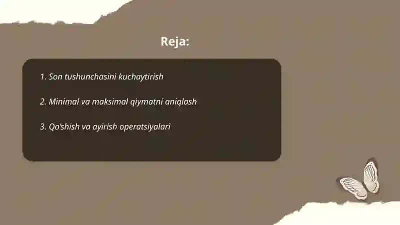 Son tushunchasini kuchaytirish 2