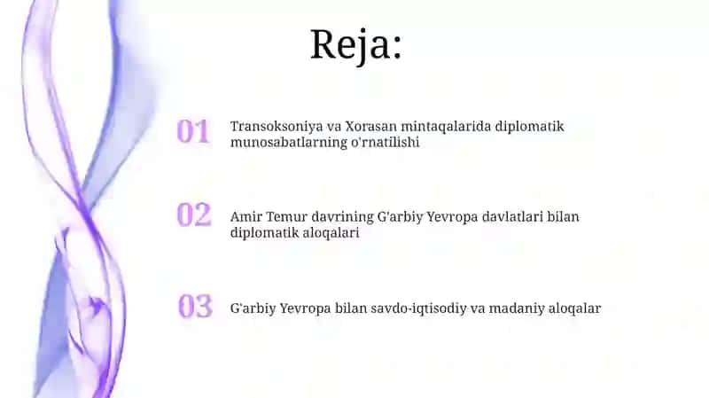 Amir Temur Ğarbiy yevropa davlatlari bilan diplomatik aloqalar 9-12 asrda 2