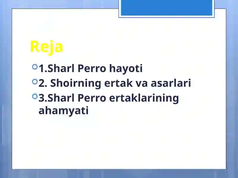 Sharl Perrohayoti,ijodi va ertaklari 2