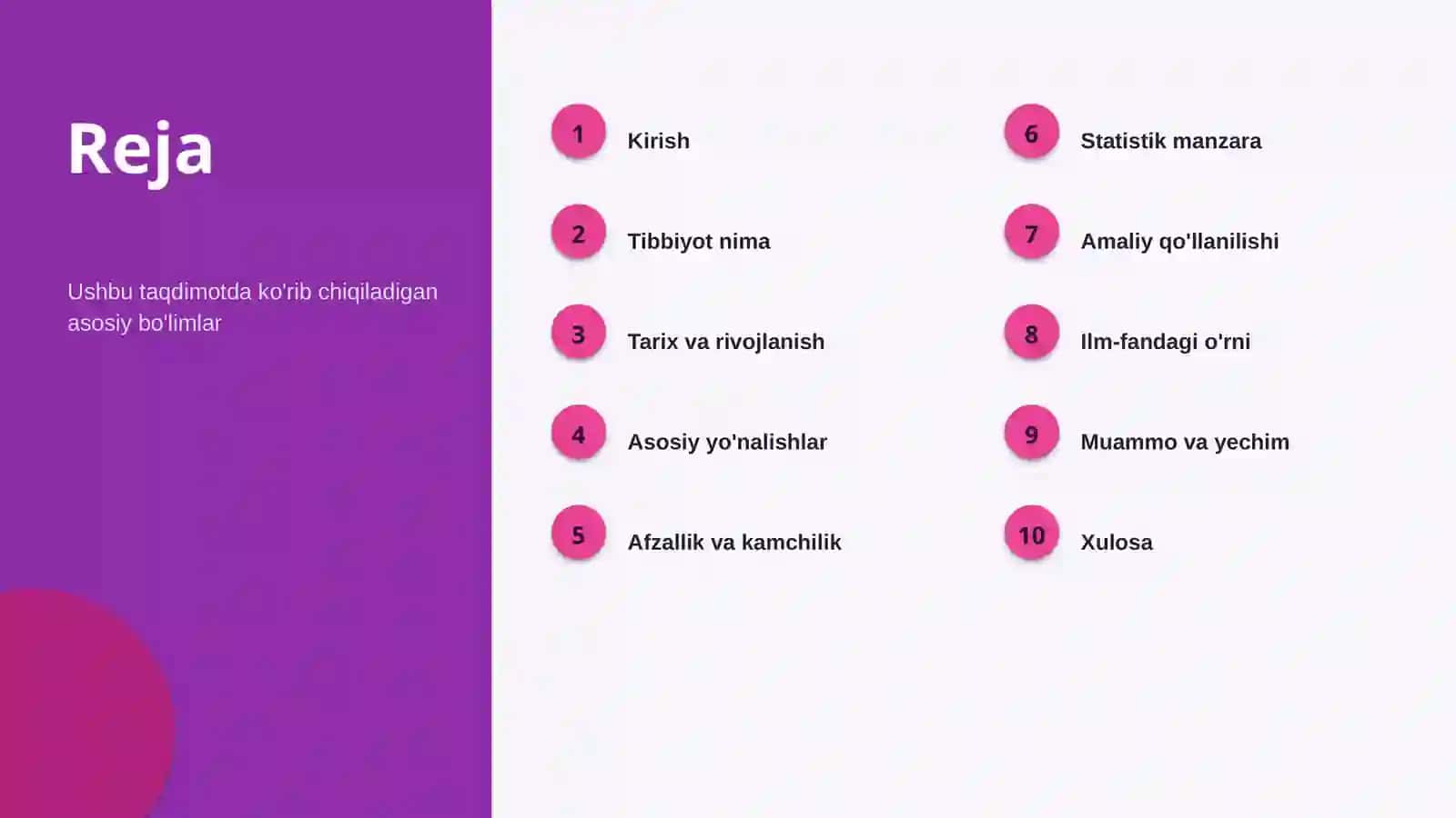 Tibbiyot Metodlari va Usullari 2
