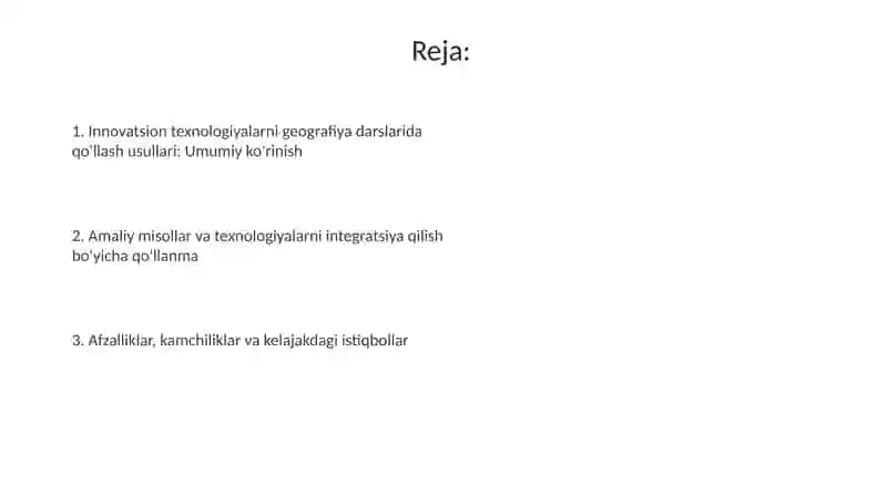 Geografiya darslarida innovatsion texnologiyalaridan foydalanish yoʻllari 2