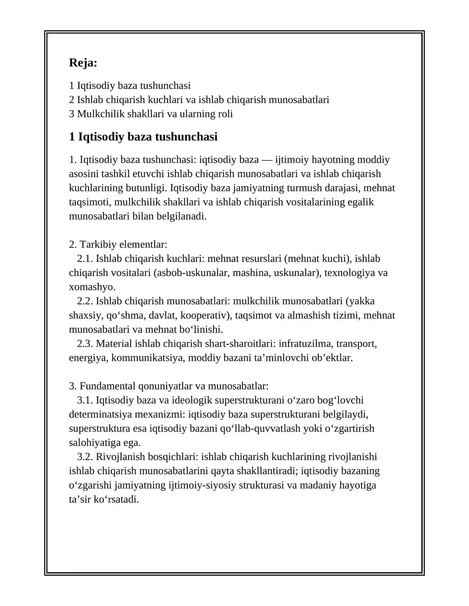 IQTISODIY BAZIS TUSHUNCHALAR 2