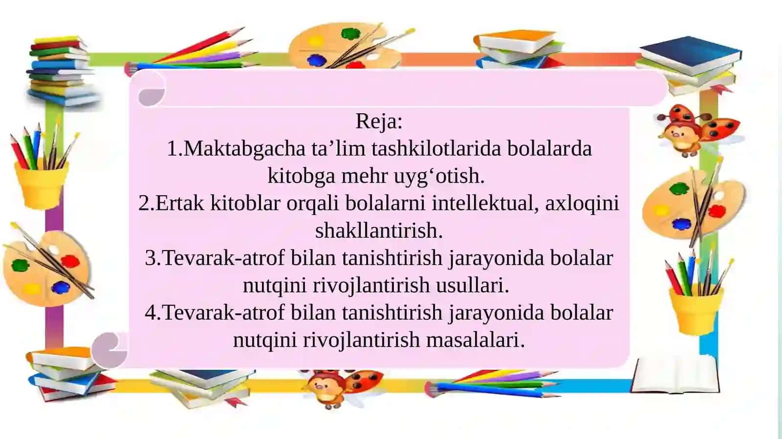 BOLALARNI ERTAK KITOBLAR BILAN TANISHTIRISH 2
