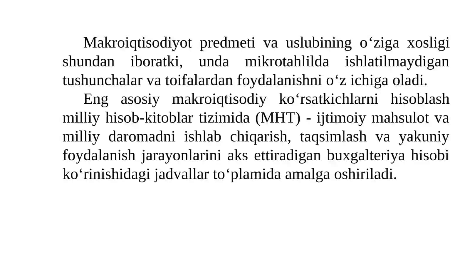ASOSIY MAKROIQTISODIY KO‘RSATKICHLAR VA ULARNI HISOBLASH 2