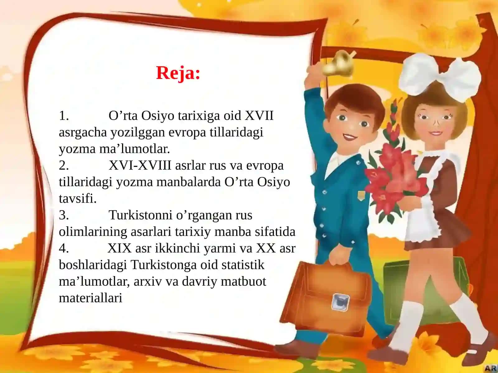 O’rta Osiyo tarixiga oid XVII asrgacha yozilgan yozma manbalarda Yevropa tillaridagi ma’lumotlar 2