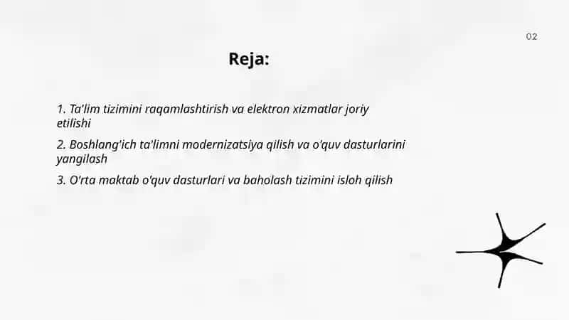 Ta'lim sohasidagi islohotlar 2