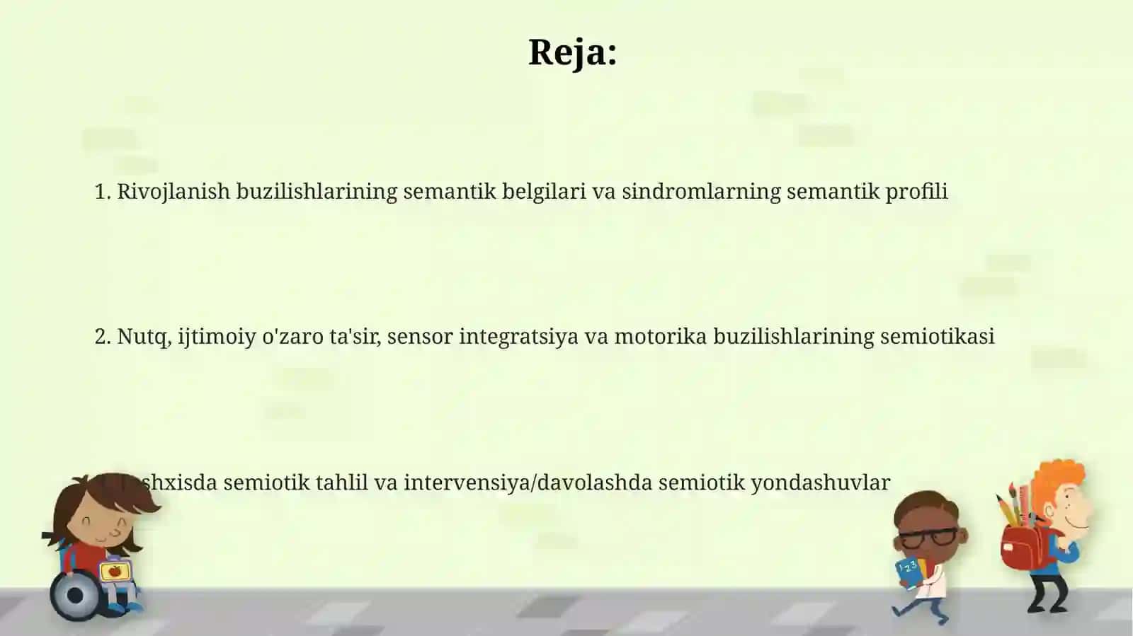 Bolalar o'sishi va rivojlanishi buzilishlari semiotikasi va sindromlari 2