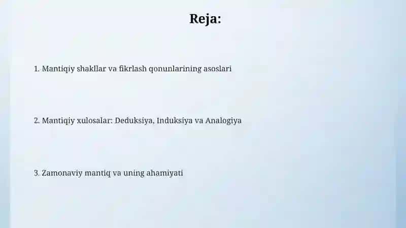 Tafakkurning mantiqiy shakllari va qonunlari 2