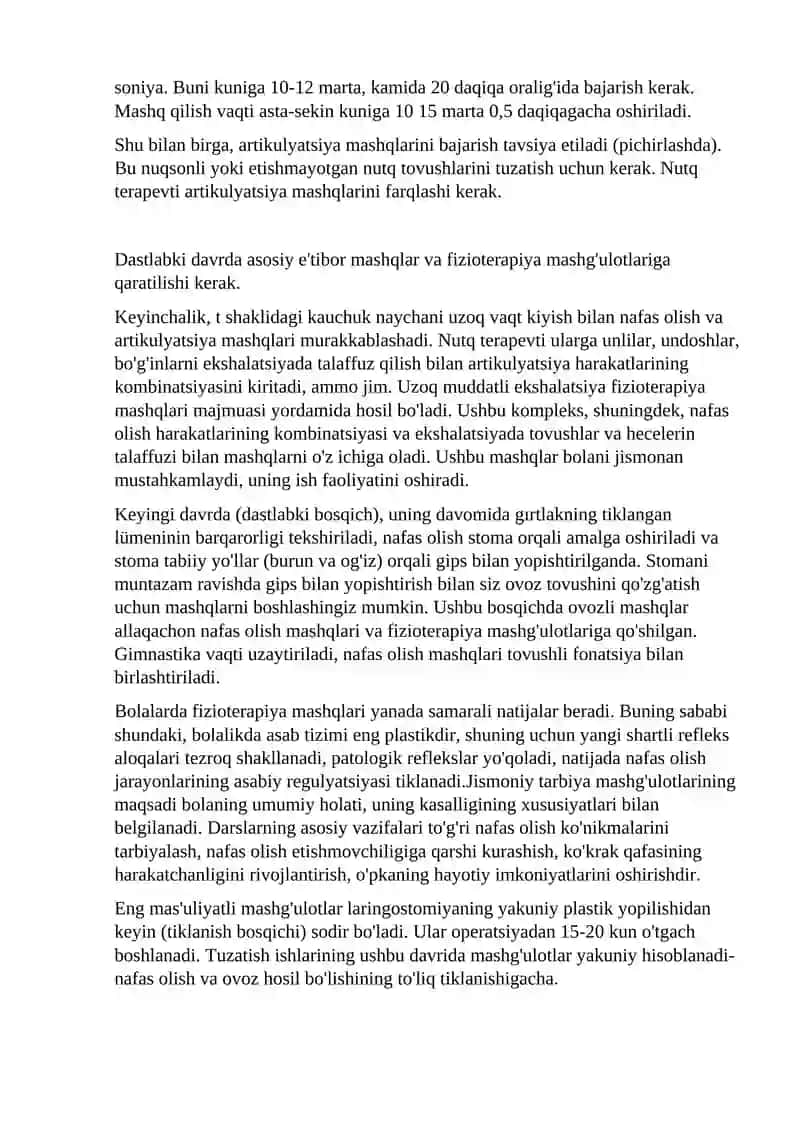 Ovoz buzilishlarini bartaraf etishda S.L.Taptapova metodikasi 2