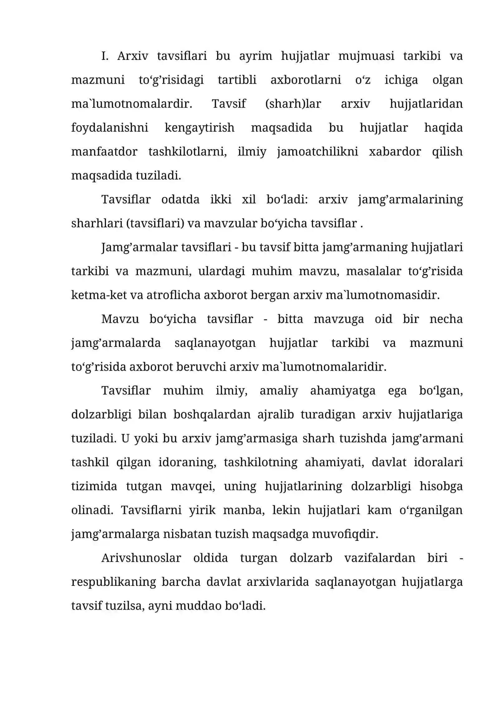 Mavzu bo‘yicha tavsiflar 2