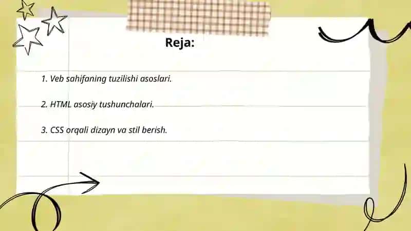 Veb sahifaning tuzilishi va yaratish imkoniyatlari 2