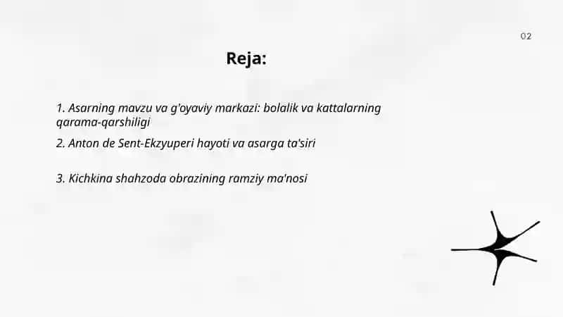 Antuan de Sent-Ekzyuperining Kichkina shahzoda asari tahlili 2