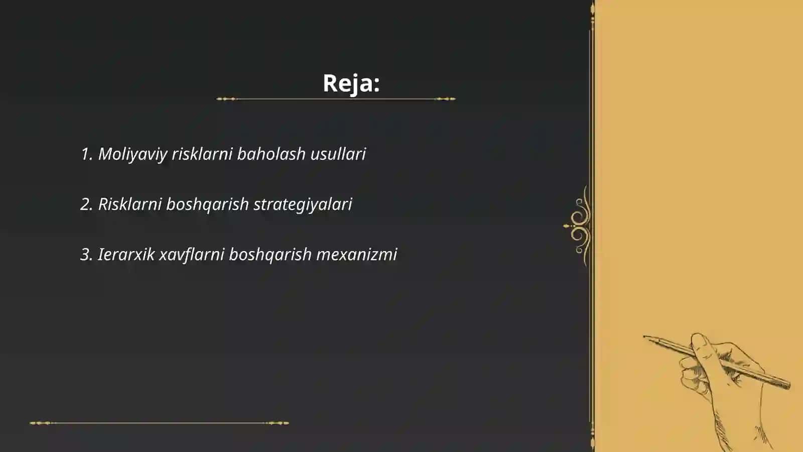 Moliyaviy risklani neytrallashturishning ichki mexanizmlari 2