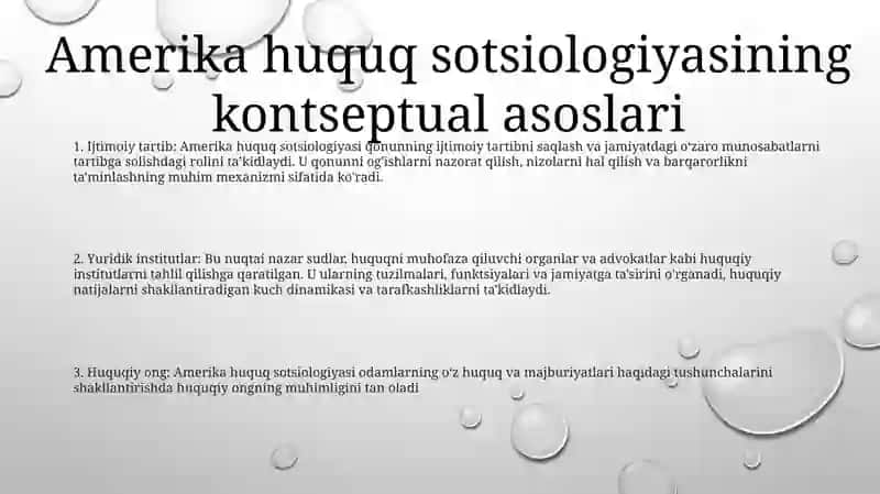 Amerika Huquq Sotsiologiyasi Konsepsiyalari 2