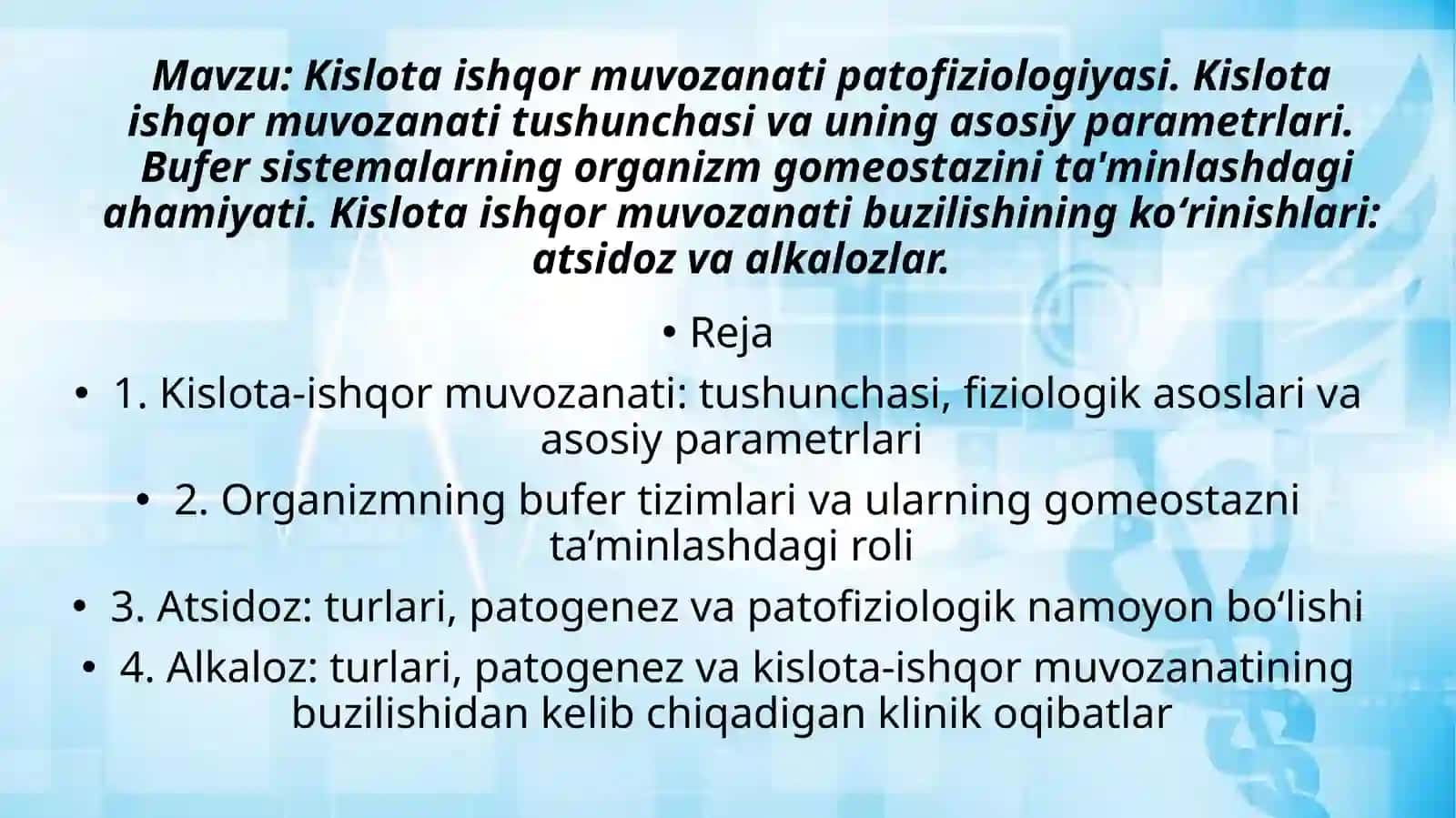 Kislota ishqor muvozanati 2