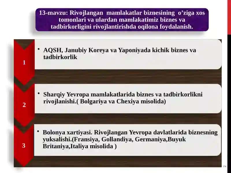 BIZNES ASOSLARI FANIDAN TAQDIMOT 2