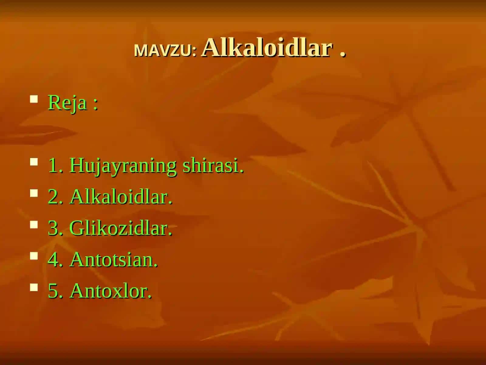 Alkaloidlar 2