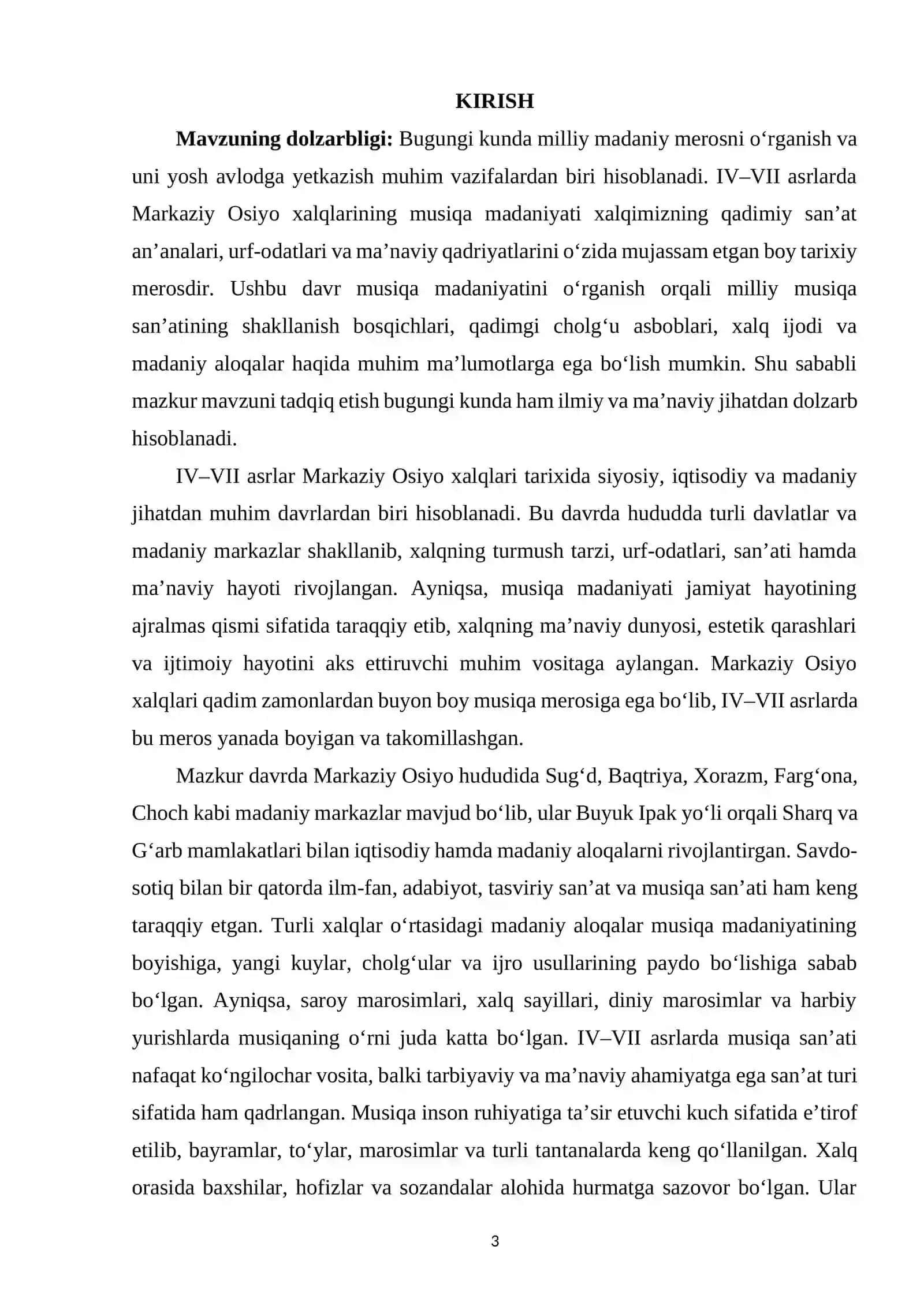 IV-VII ASRLARDA MARKAZIY OSIYO XALQLARINING MUSIQA MADANIYATI 2
