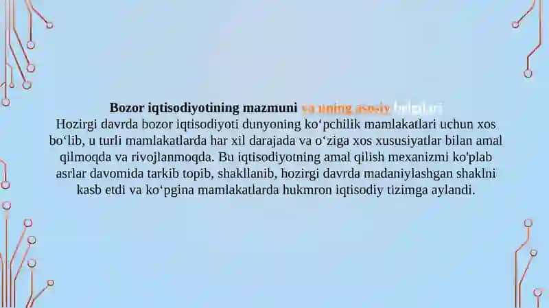 Bozor va uning vazifalari, bozor turlari va uning tuzilishi 2