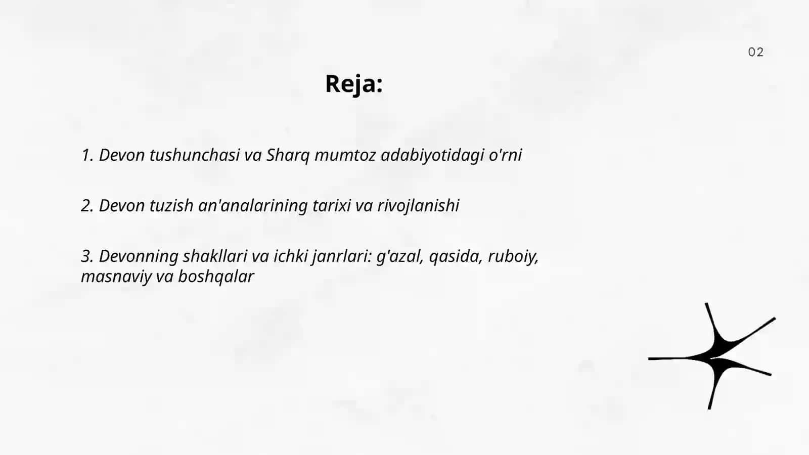 Sharq mumtoz adabiyotida devon tuzush an'anasi va uning ko'rinishlari 2