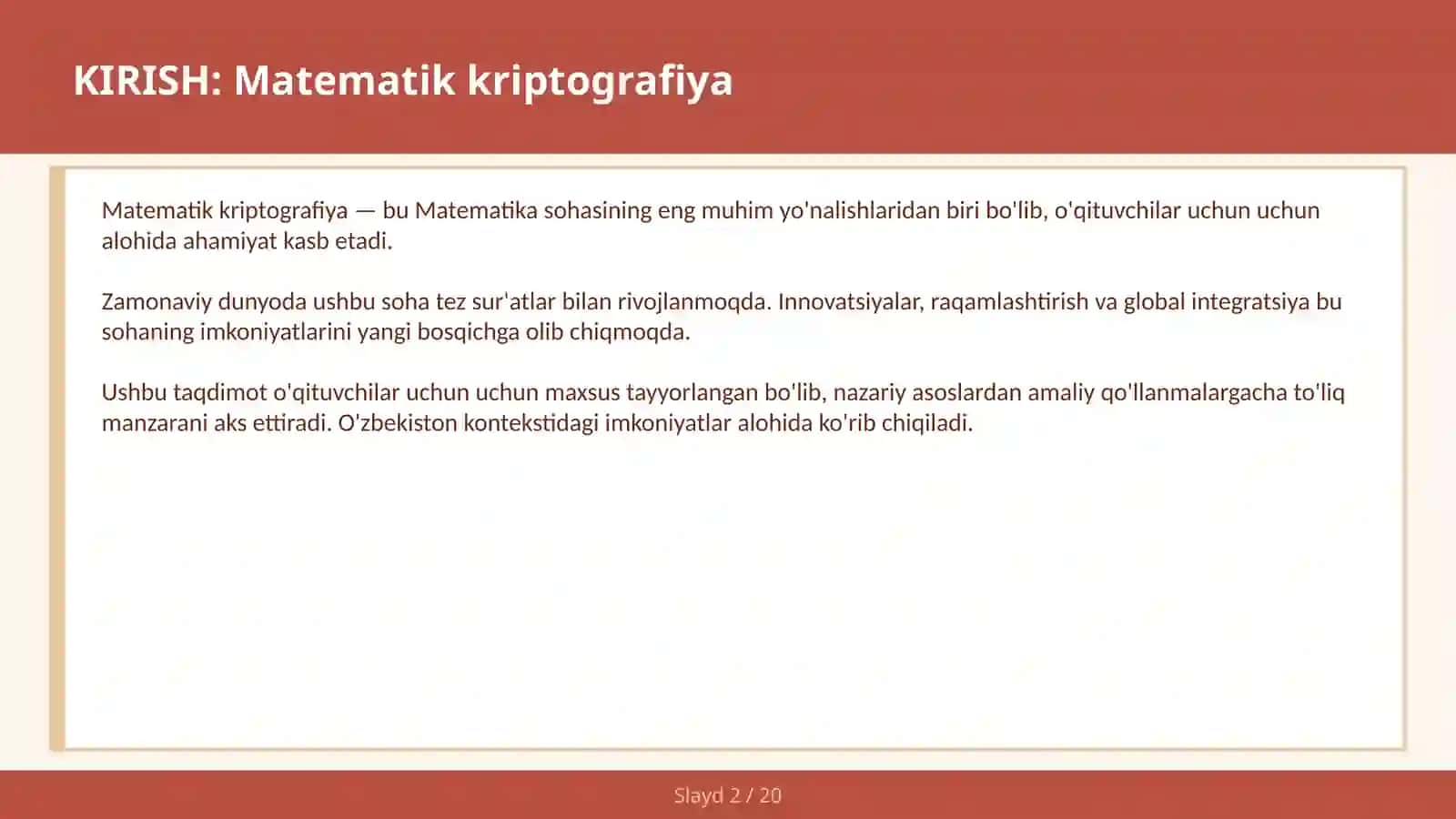 MATMATIK KRIPTOGRAFIYA 2