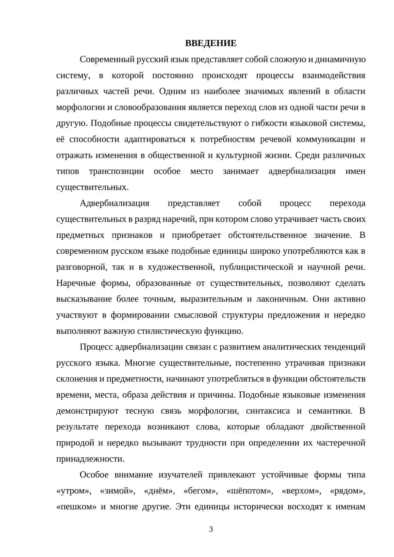 Адвербиализация имен существительных в современном русском языке 2