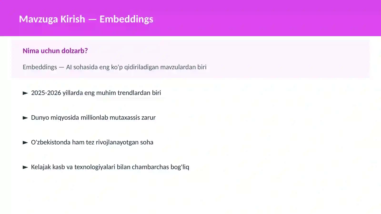 Embeddings 2