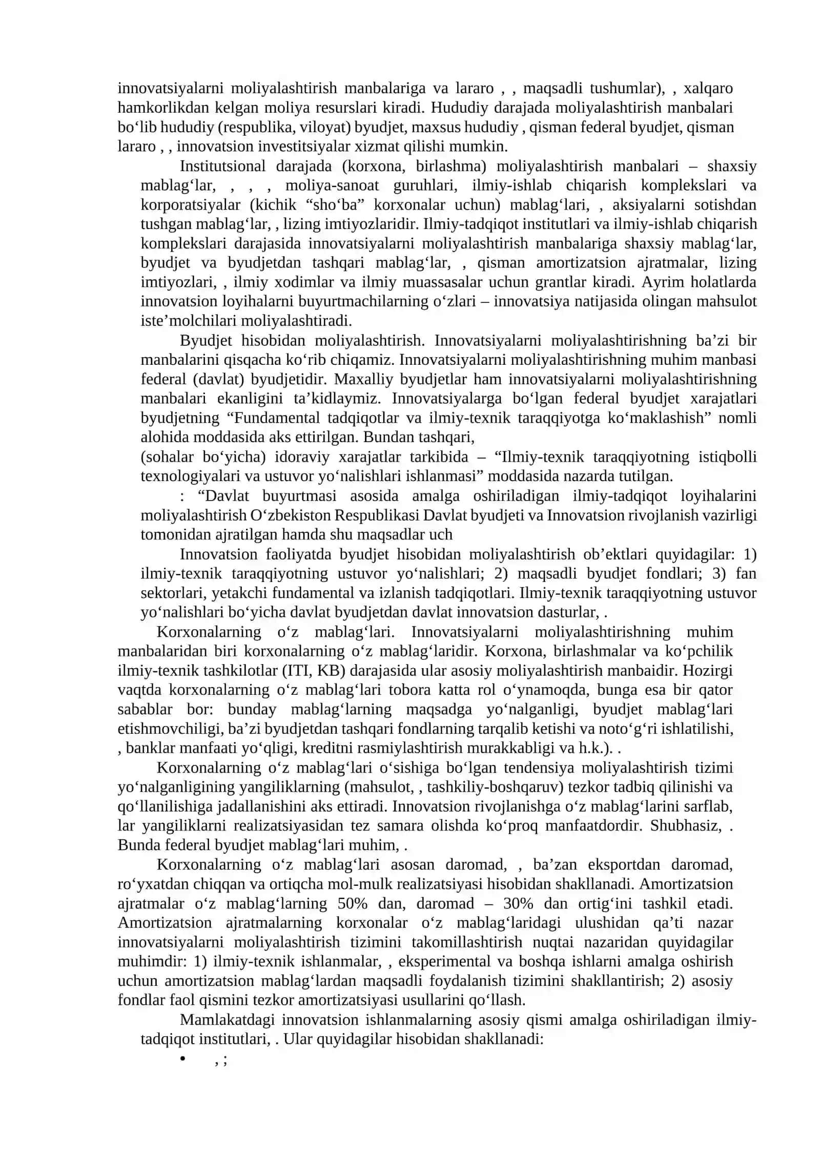 Innovatsion faoliyatni moliyalashtirish 2