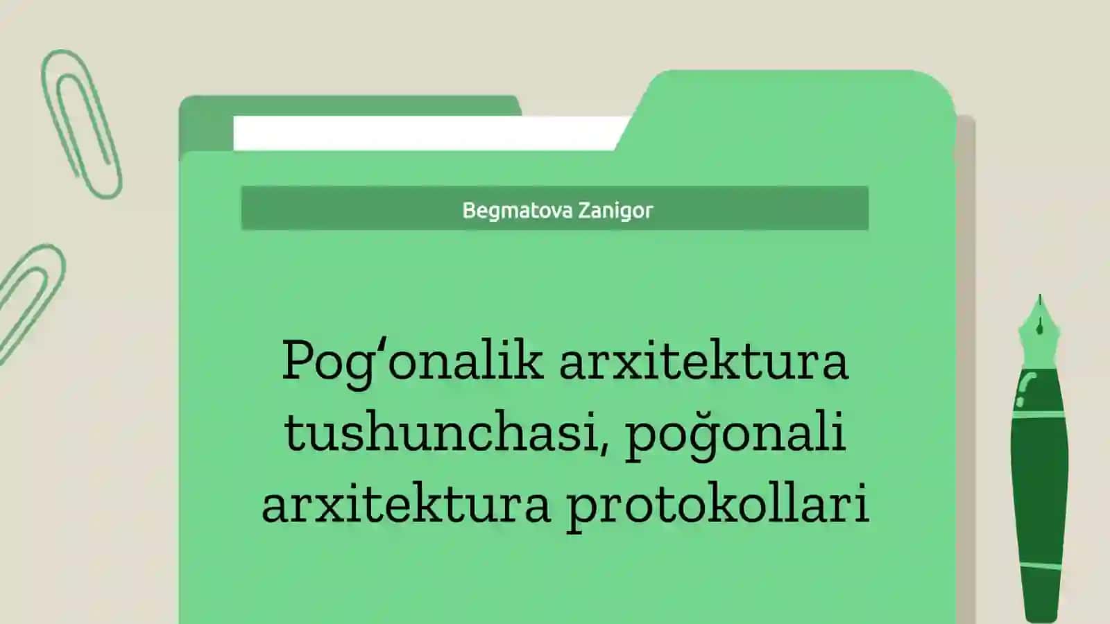 Pogʻonalik arxitektura tushunchasi, poğonali arxitektura protokollari 2