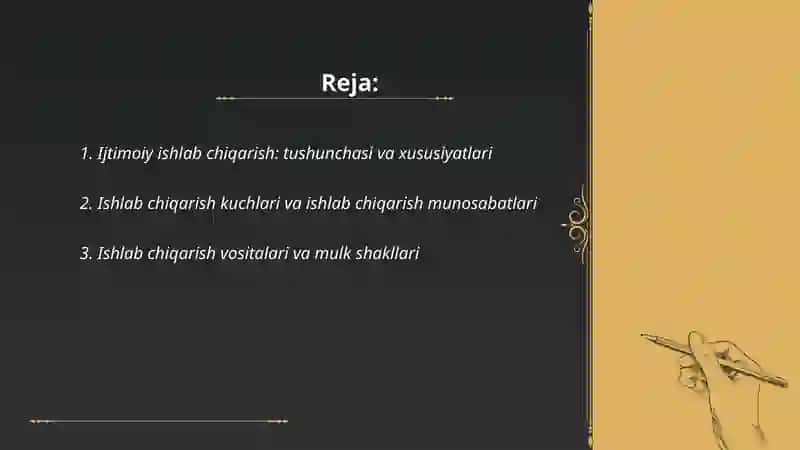Ijtimoiy ishlab chiqarish va iqtisodiy munosabatlar 2