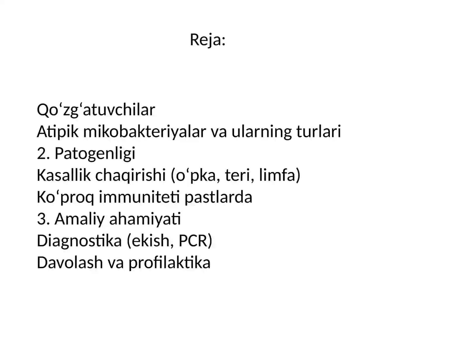 Atipik mikrobakteriyalar va ularning amaliyotdagi hamiyati 2