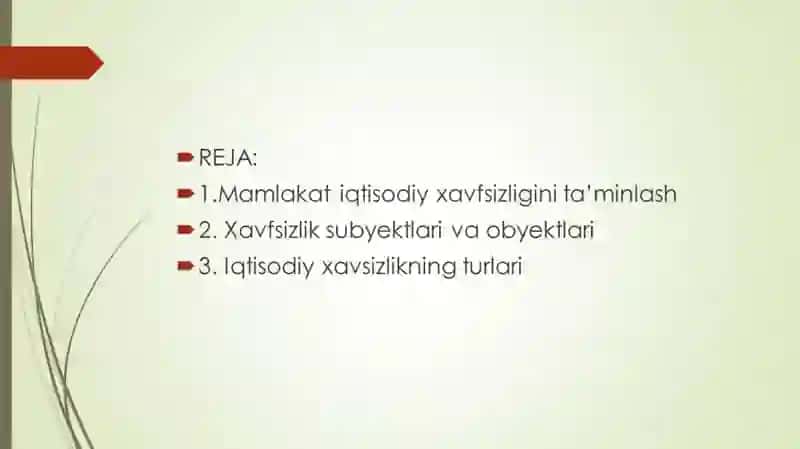 Iqtisodiy havfsizlik va iqtisodiyotni davlat romonidan tartibga solish 2