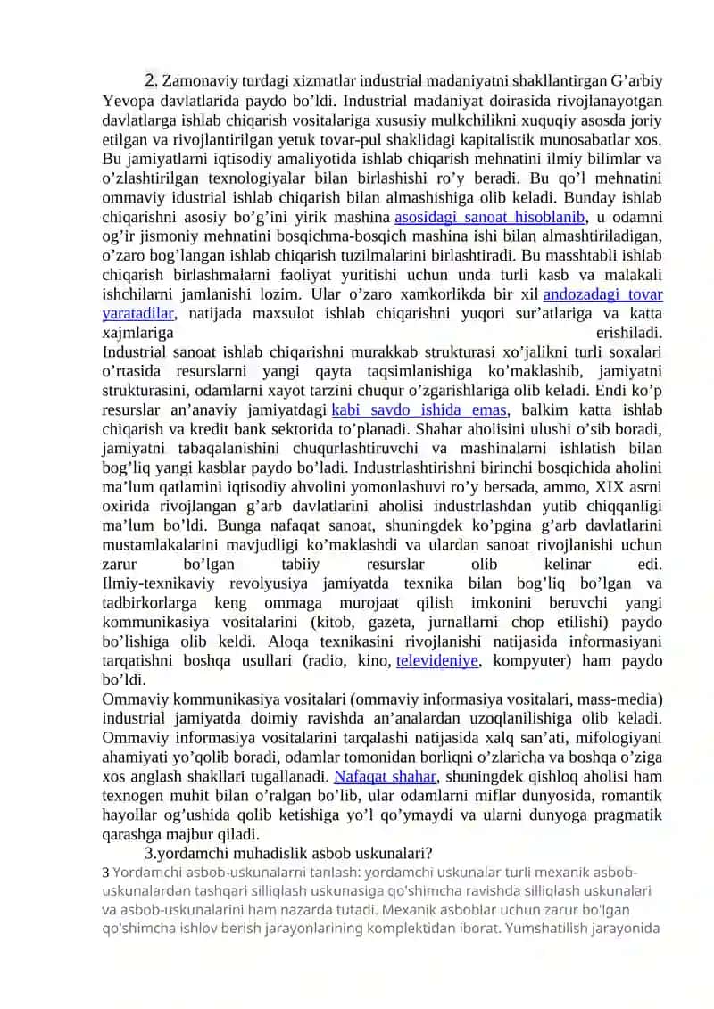 Xizmat faoliyati va o'ziga xos xususiyatlari 2
