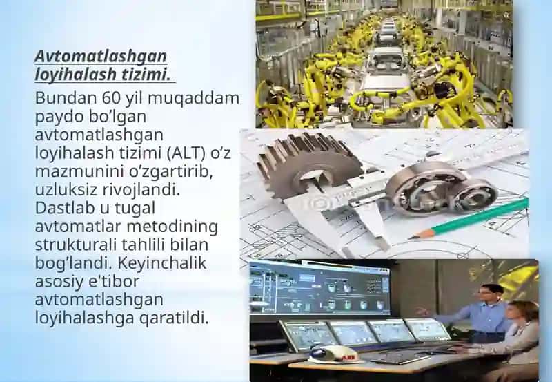 Maruza: Avtomatlashtirilgan loyihalashtizimlari 2