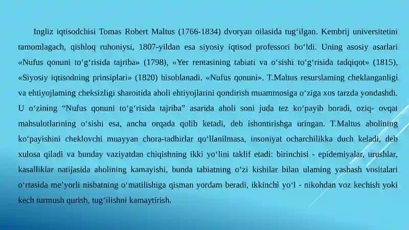 KLASSIK IQTISODIY MAKTABGA MUQOBIL  G‘OYALARNING VUJUDGA KELISHI 2