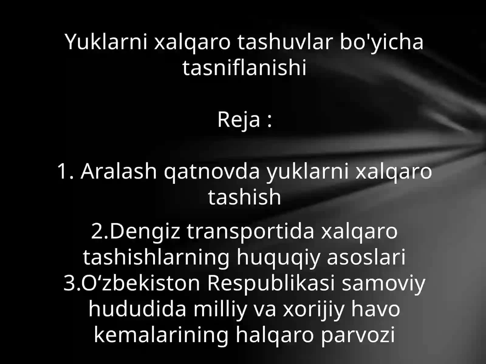 Aralash qatnovda yuklarni xalqaro tashish 2