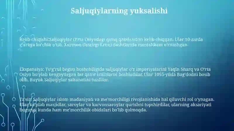 Saljuqiylar Davlati 2