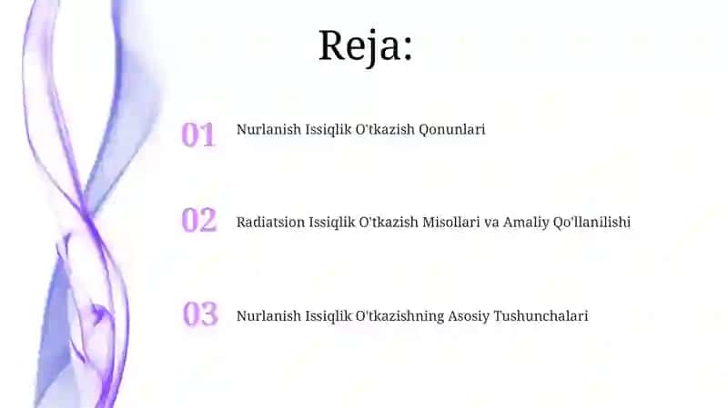Nurlanishli Issiqlik almashinish qonunlari 2